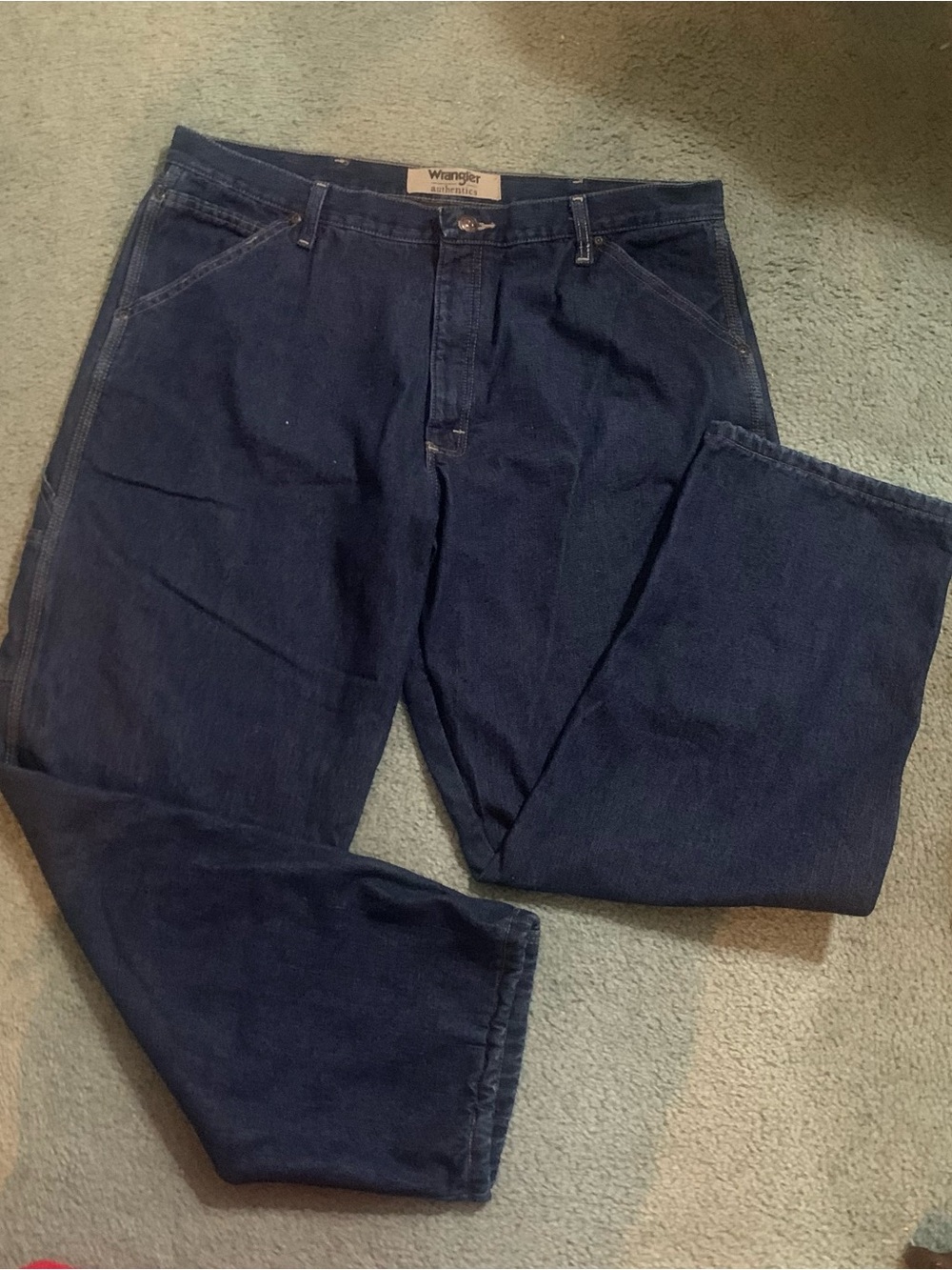Men's Denim Jeans Wrangler Lined Authentics Pants 40 x 30